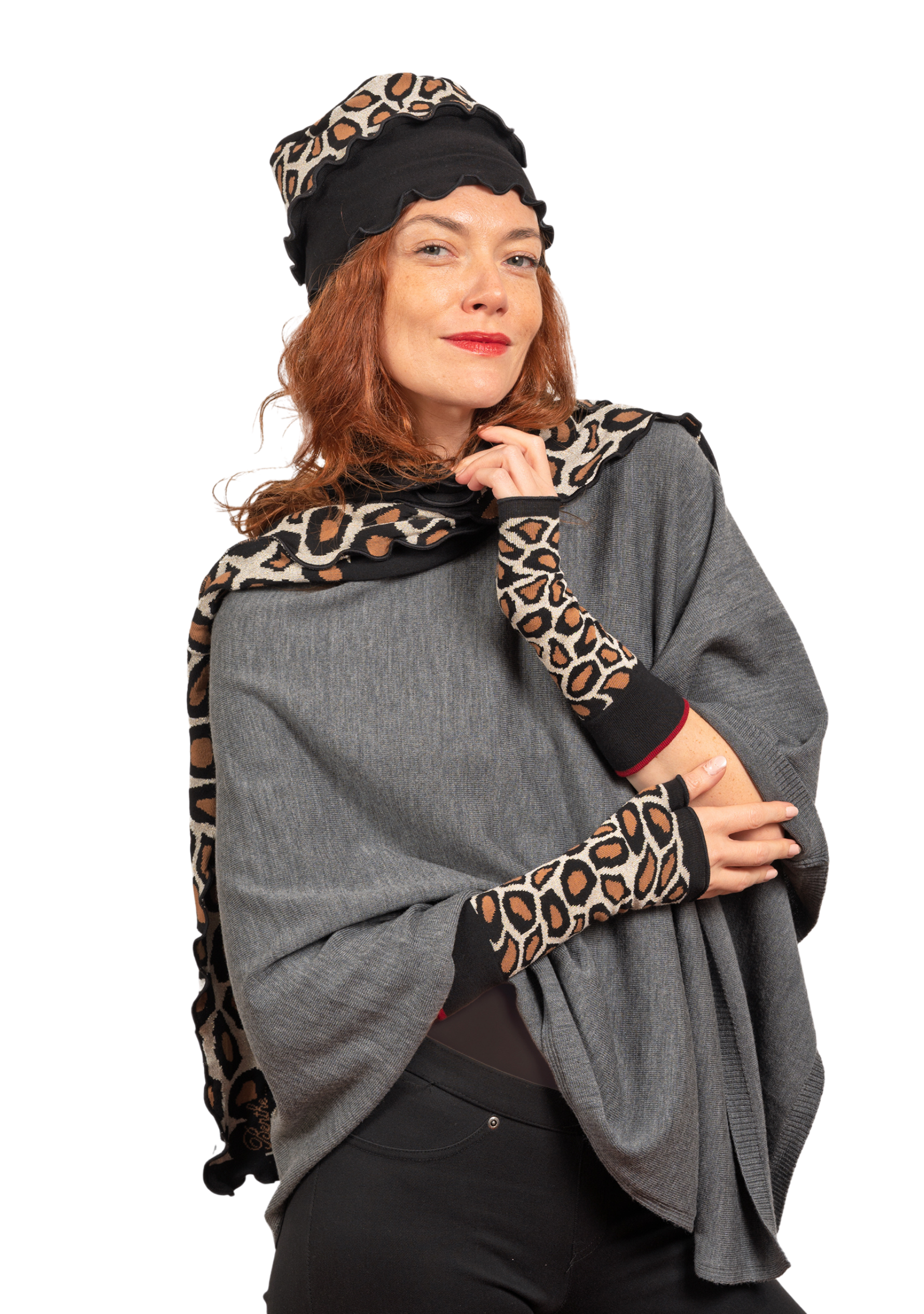 Écharpe pour femme en coton Léopard