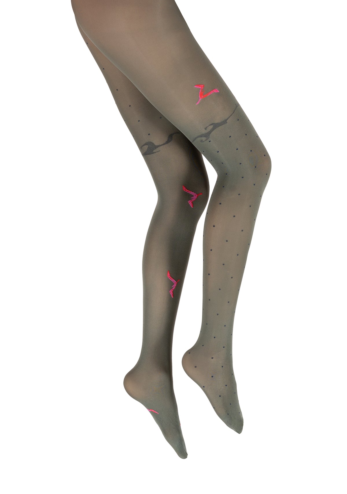 Collants Femme Ours Oursons Noir Kawaii - Taille P48 Neuf Avec étiquettes