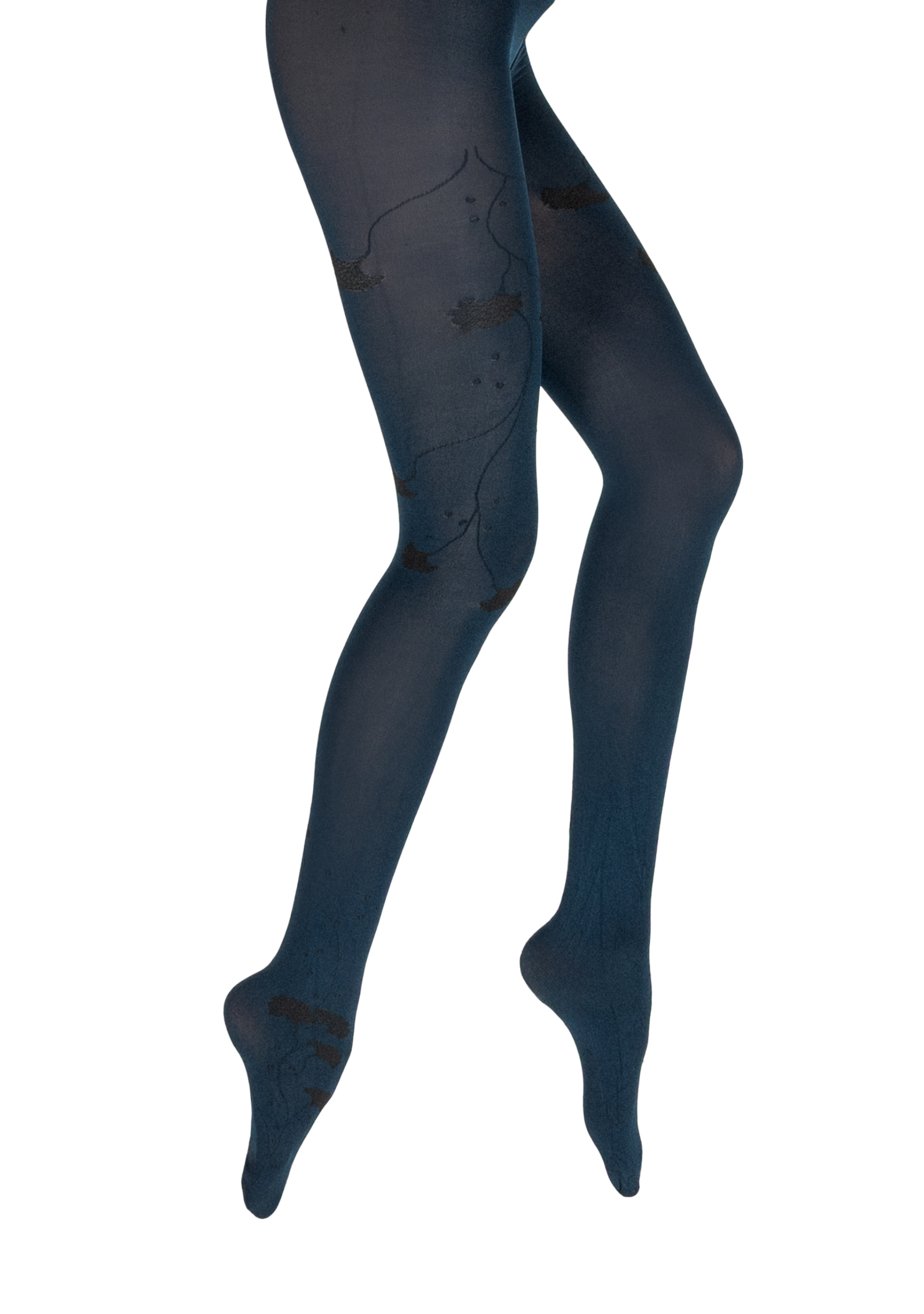 Collants femme 40D - Albizia - Marine/Noir