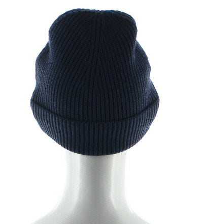 Bonnet mixte Dark Navy en pure laine merinos BLEU MARINE