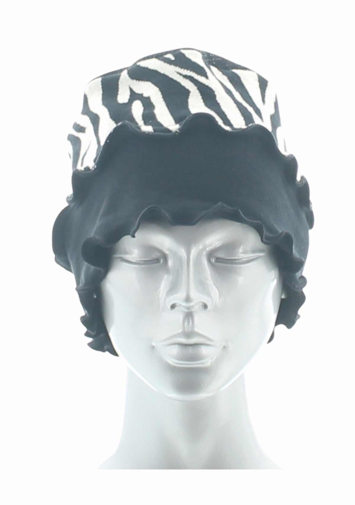 Chapeau femme coton Berthe Zèbre NOIR/BLANC