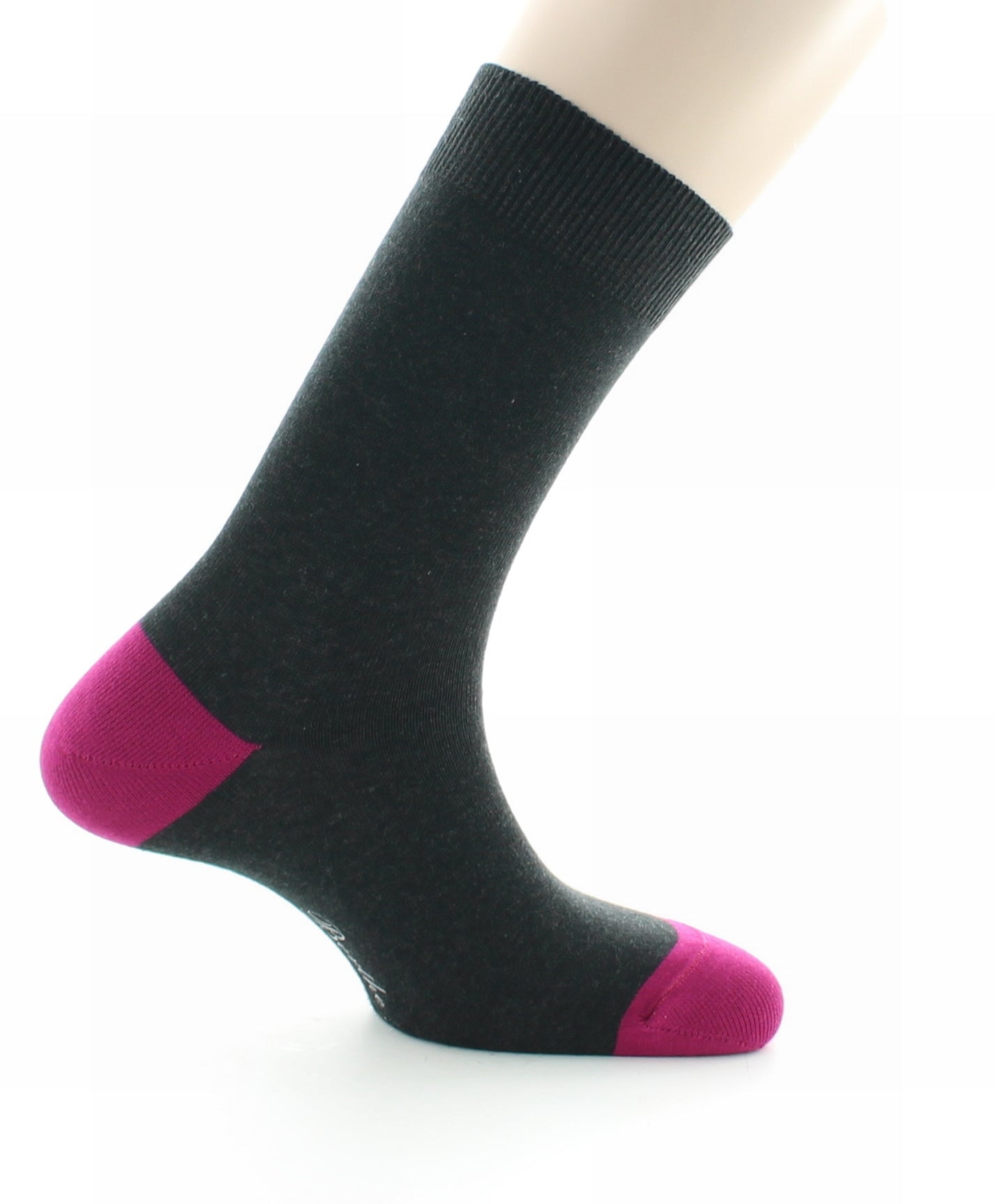 Chaussettes Archimède anthracite / fushia ANTHRACITE-FUSHIA