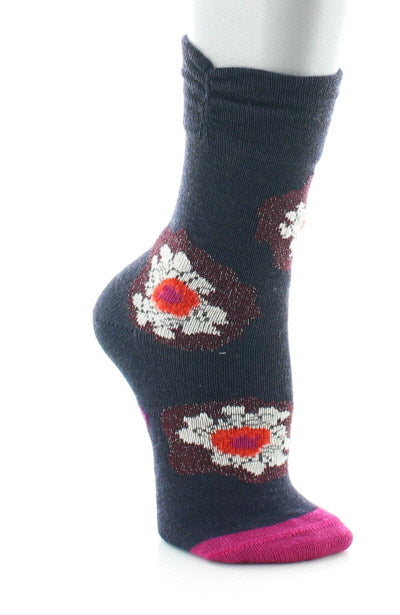 Chaussettes bébé Pétales et Pistils en laine Bleu Marine BLEU MARINE