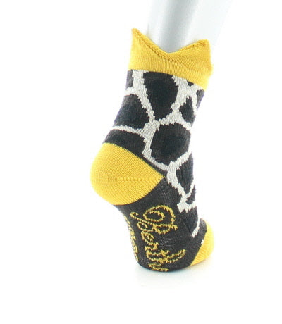 Chaussettes Bébé Tâches de Girafe et Couronne MARRON/ECRU