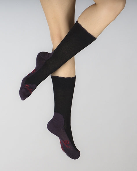 Chaussettes cachemire noir NOIR