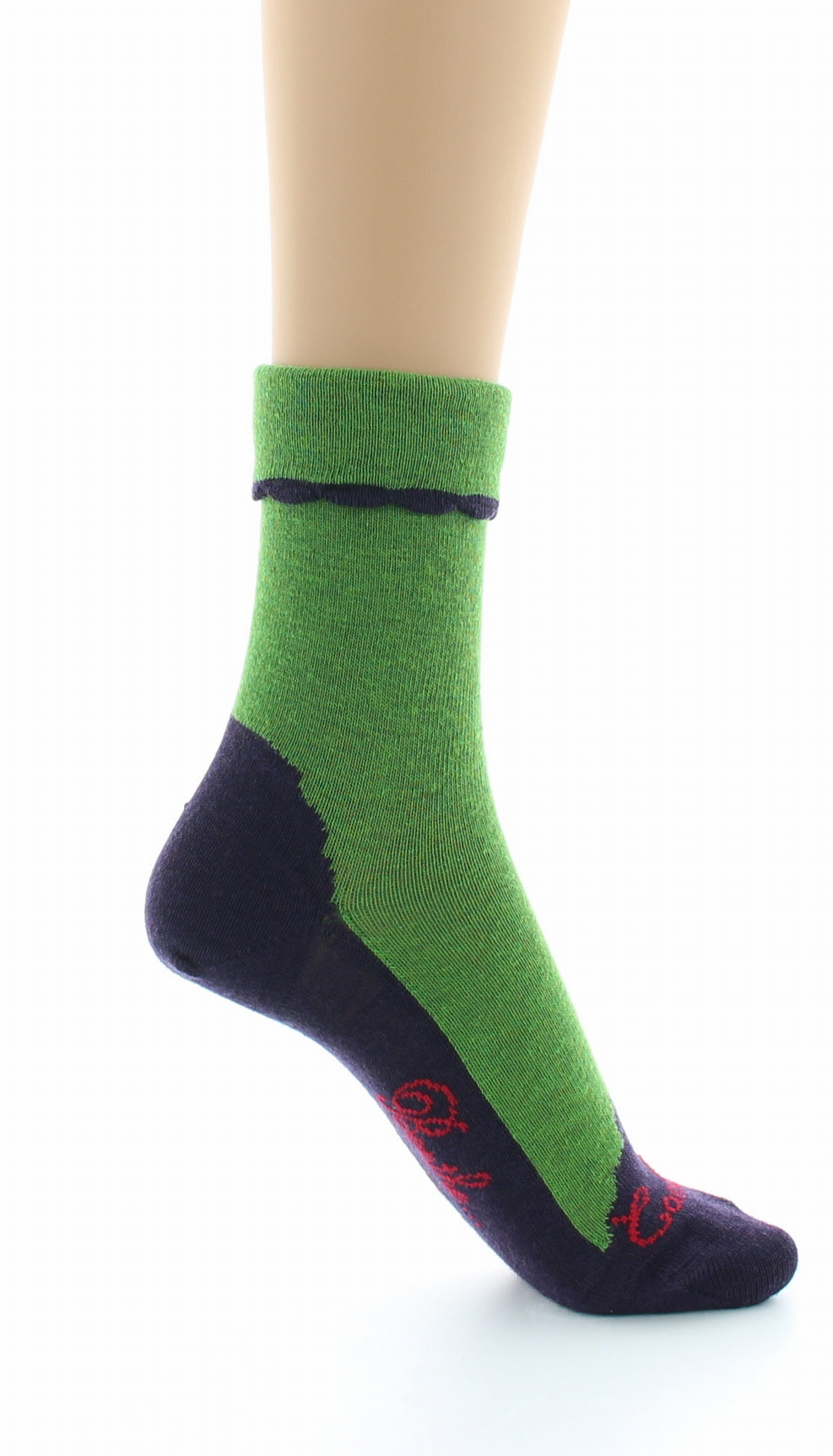 Chaussettes cachemire vert VERT