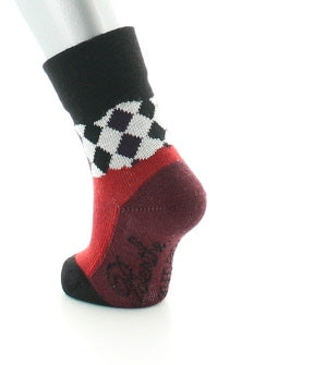 Chaussettes Damiers Rouges et Noirs NOIR-ROUGE