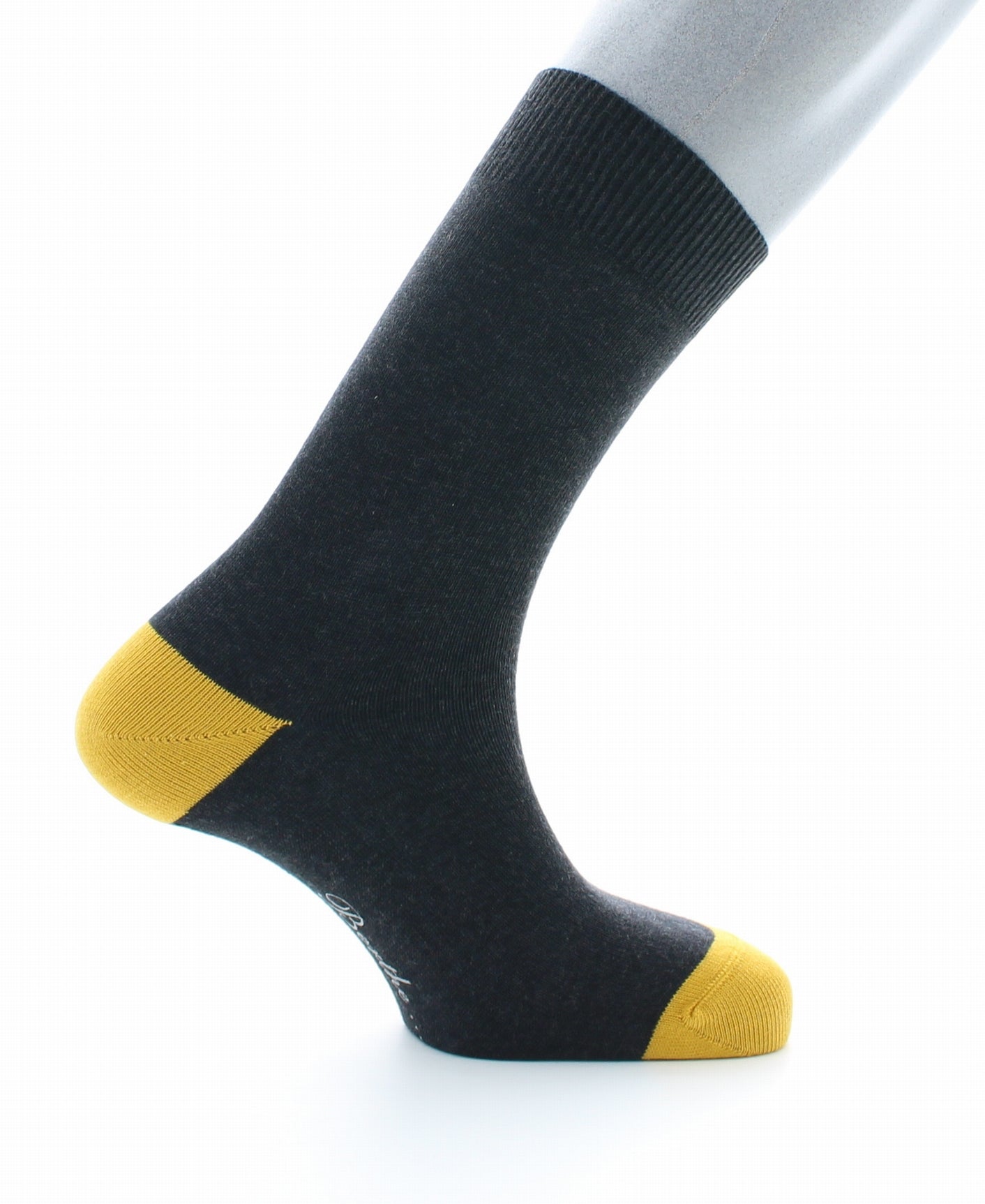 Chaussettes en coton Anthracite et Jaune ANTHRACITE-JAUNE