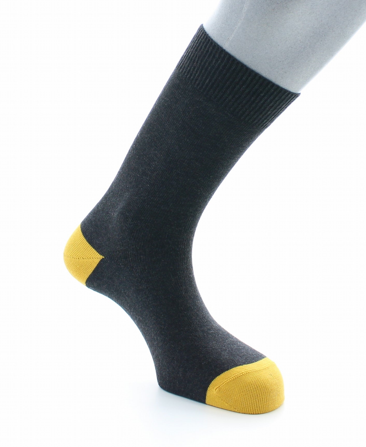 Chaussettes en coton Anthracite et Jaune ANTHRACITE-JAUNE