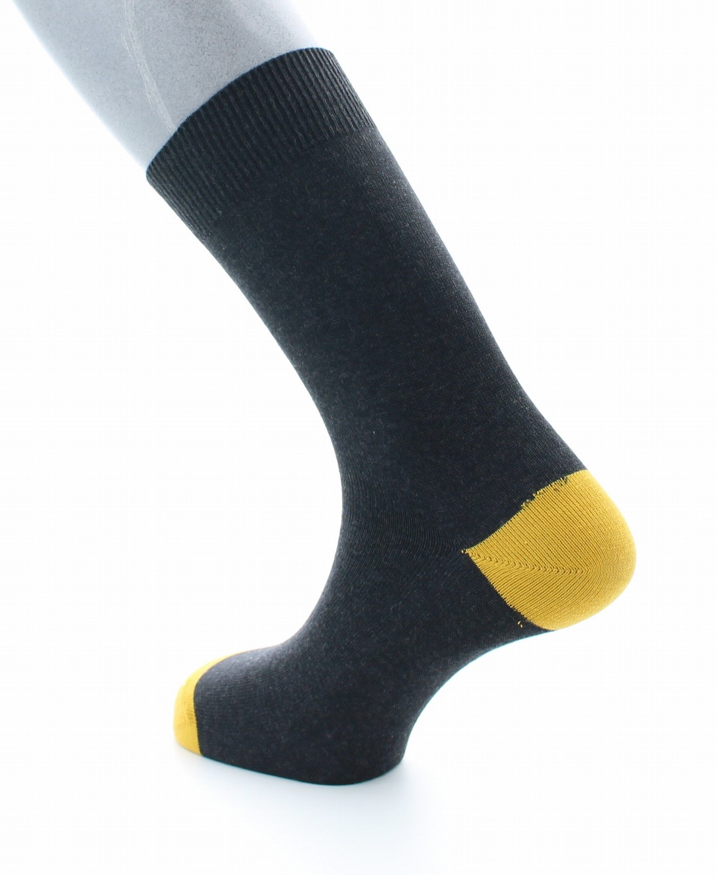 Chaussettes en coton Anthracite et Jaune ANTHRACITE-JAUNE