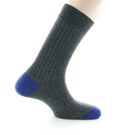 Chaussettes en laine Anthracite et Bleu ANTHRACITE/BLEU