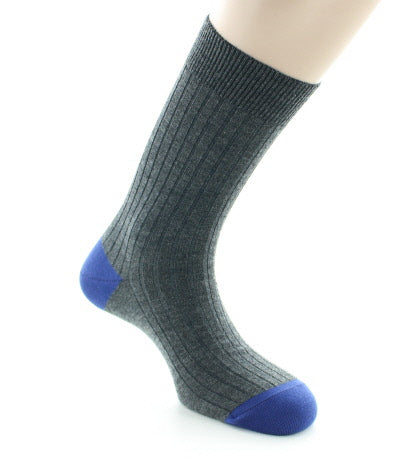 Chaussettes en laine Anthracite et Bleu ANTHRACITE/BLEU