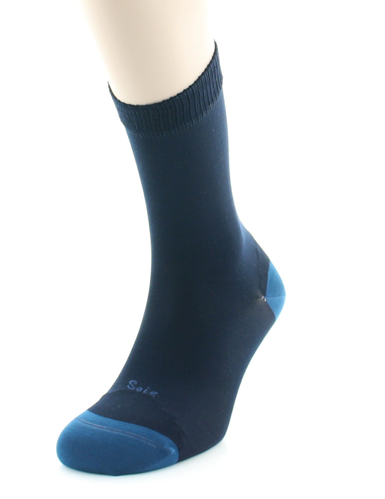 Chaussettes En Soie Bleu marine Et Bleu Amiral MARINE