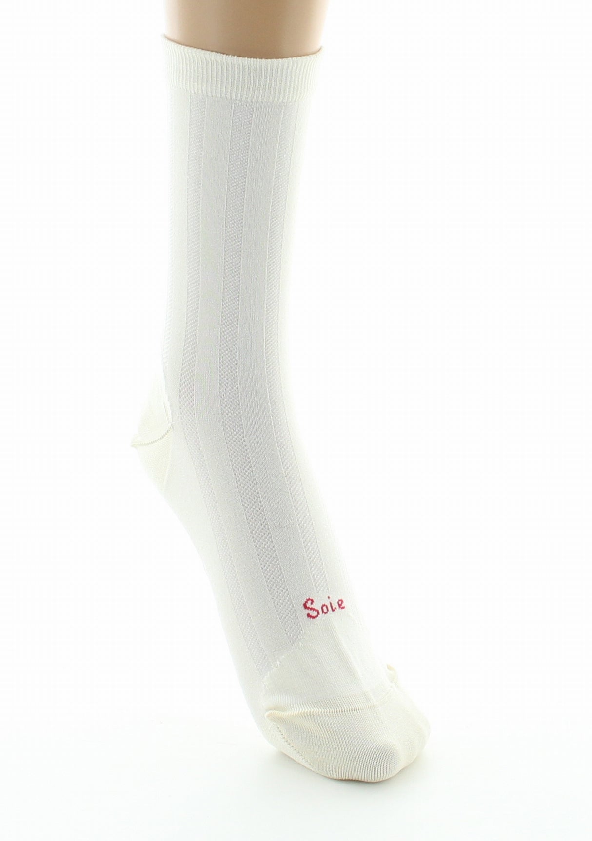 Chaussettes en soie écrue ECRU