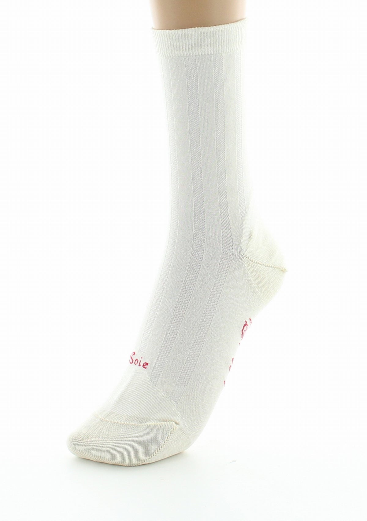 Chaussettes en soie écrue ECRU