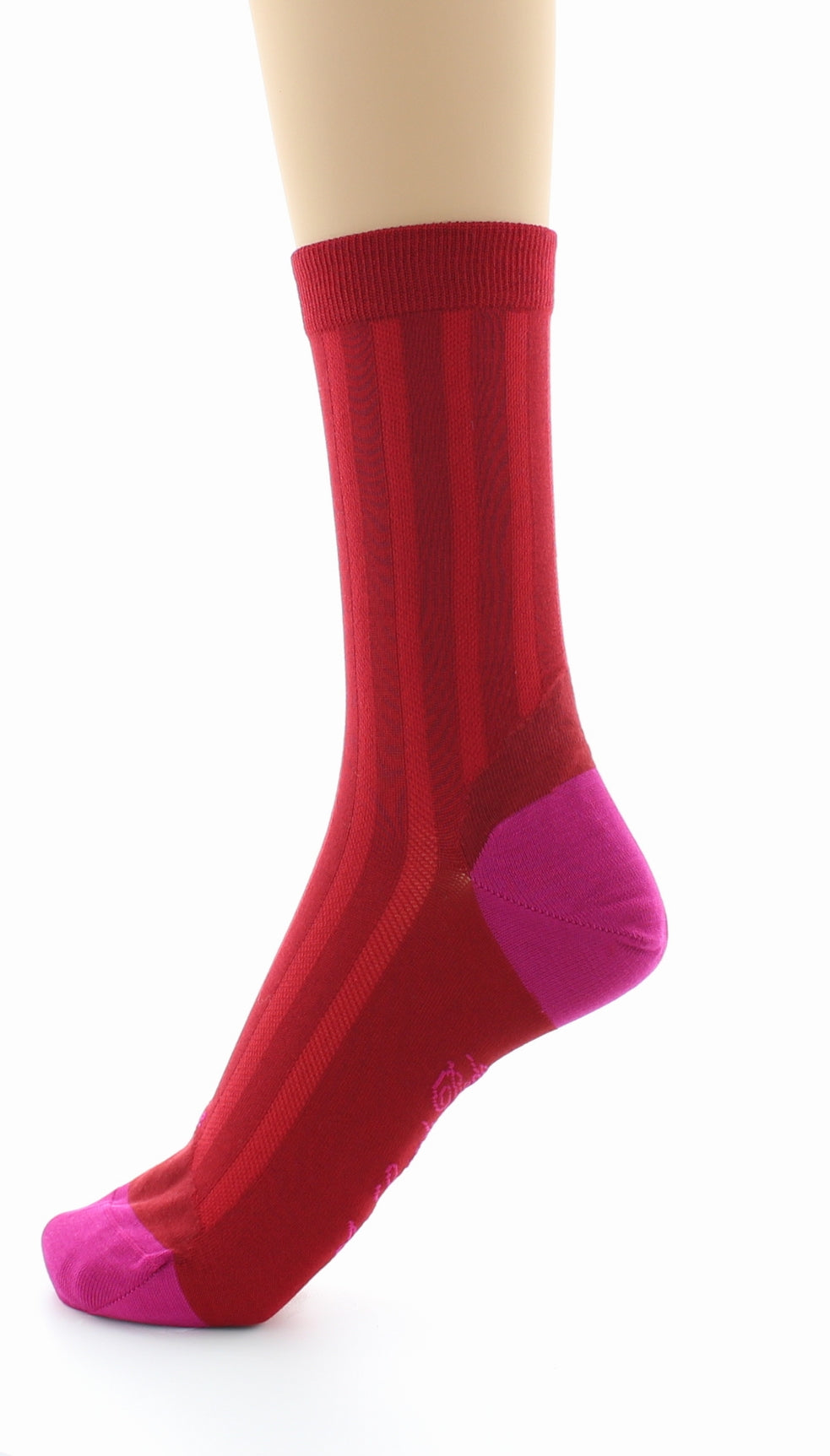 Chaussettes en soie rouge ROUGE