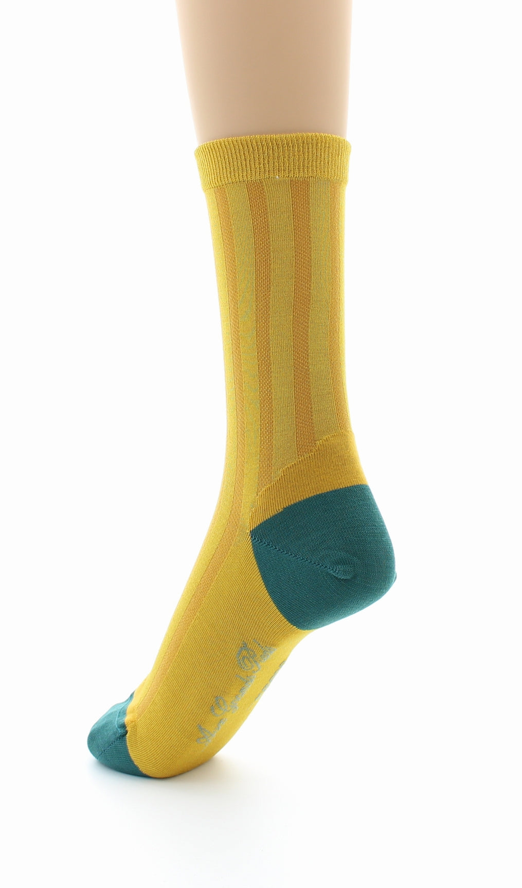 Chaussettes en Soie Tournesol - Talon et pointe Turquoise TOURNESOL