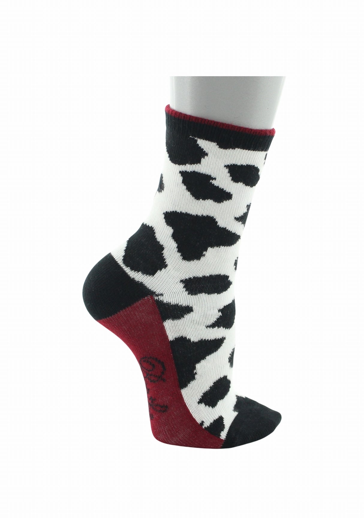 Chaussettes enfant Berthe Aux Grands Pieds motif vache noir et blanc NOIR