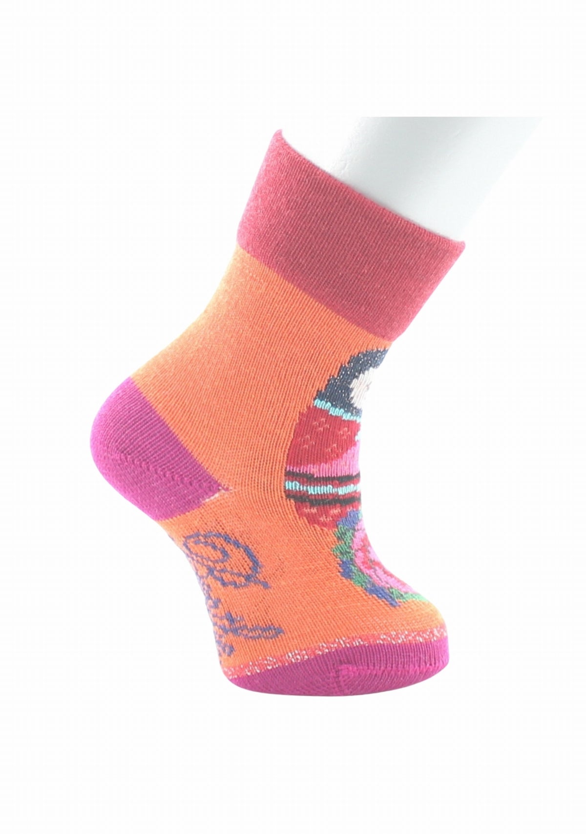 Chaussettes enfant en laine mérinos Berthe – Poupée Russe ORANGE