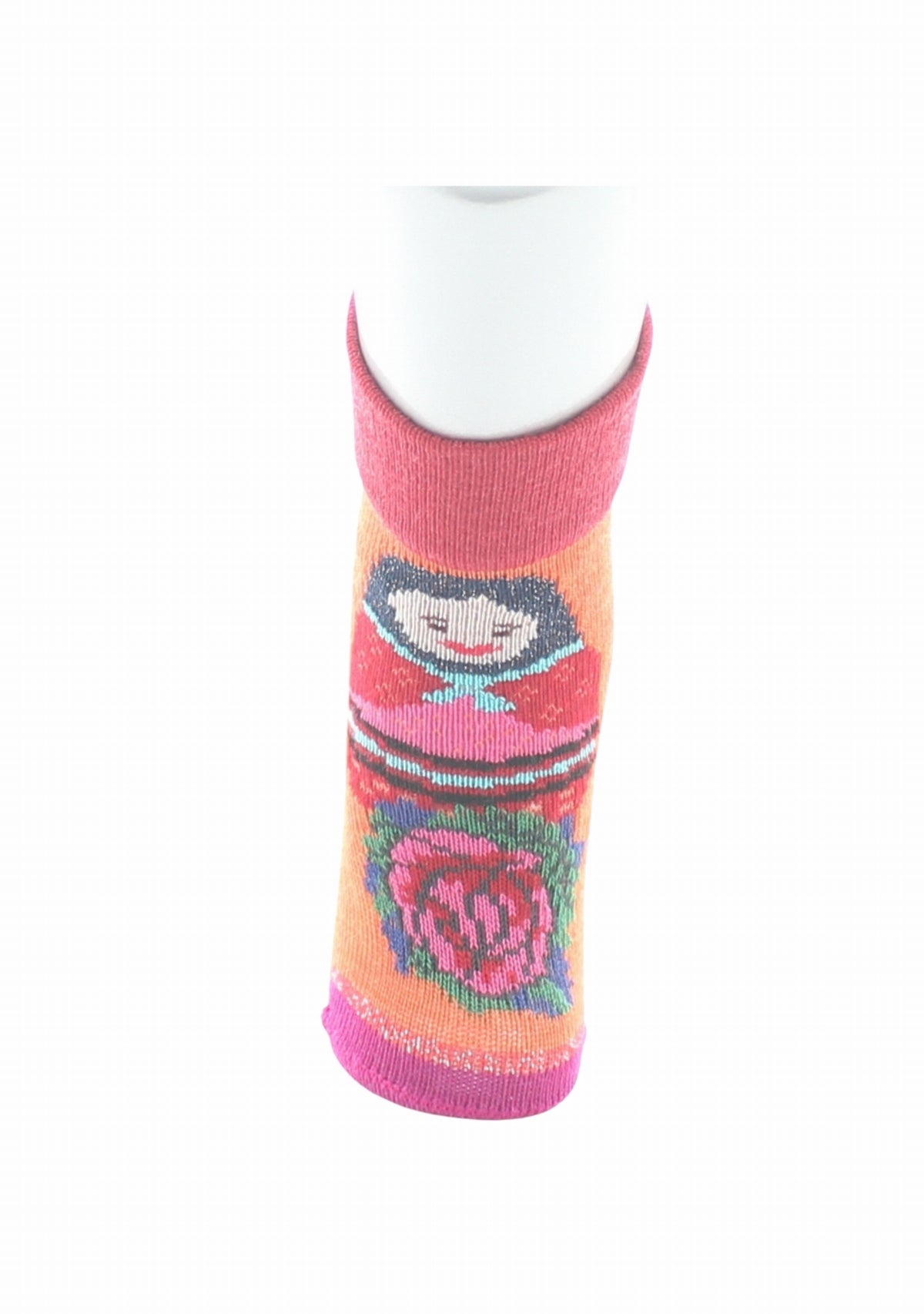 Chaussettes enfant en laine mérinos Berthe – Poupée Russe ORANGE