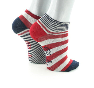 Chaussettes Enfant Rayures Asymétriques ROUGE