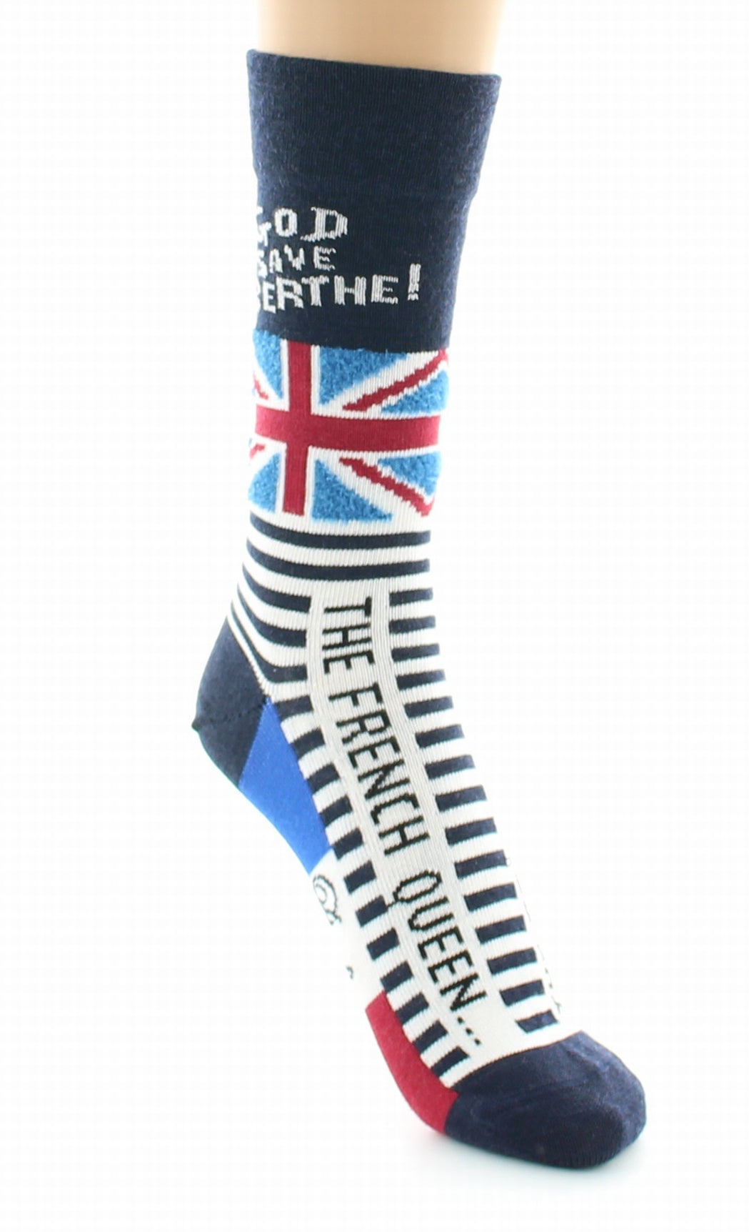 Chaussettes Fantaisie Marine God Save Berthe MARINE-IVOIRE
