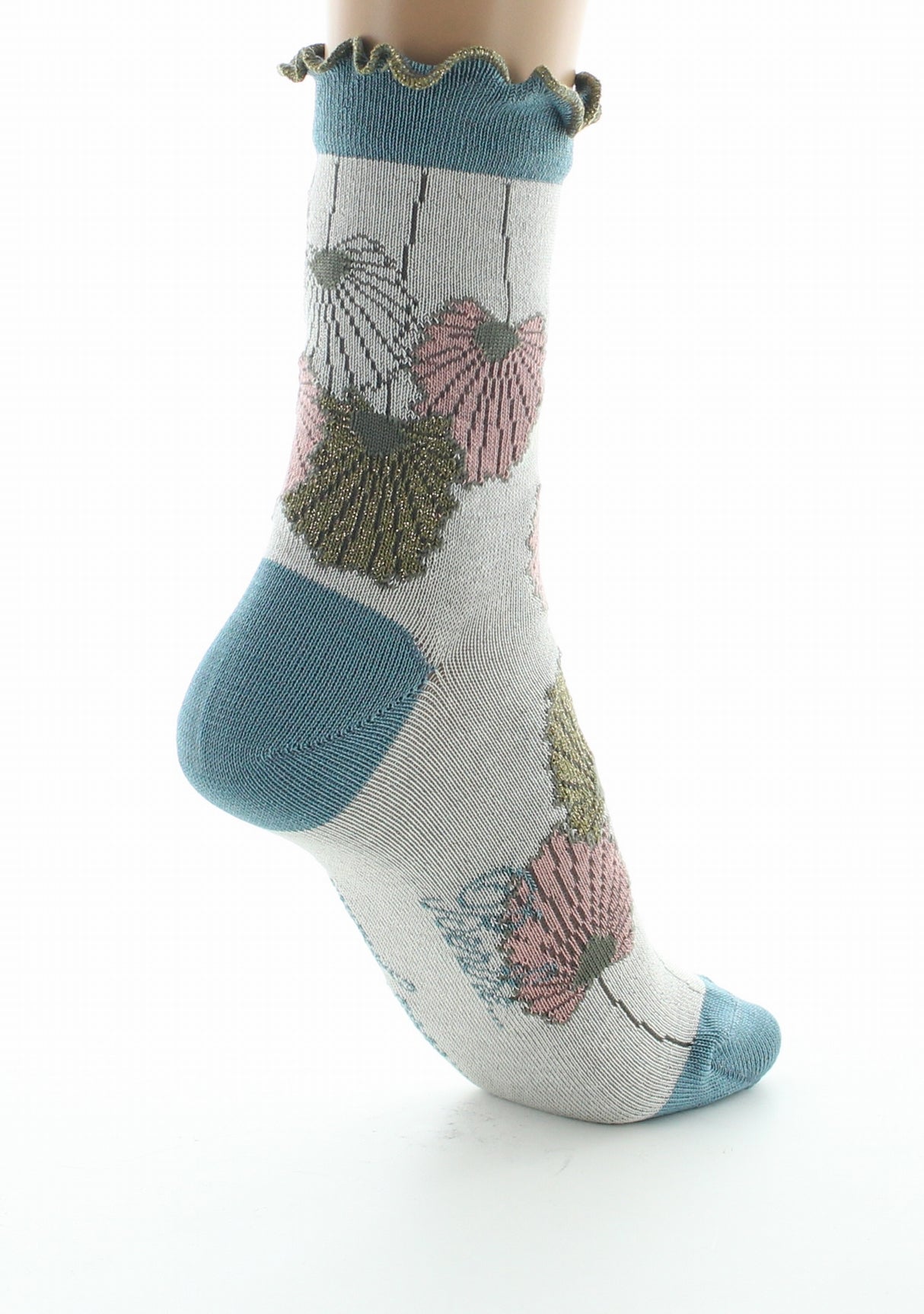 Chaussettes femme fil d'Ecosse Monnaie du Pape IVOIRE