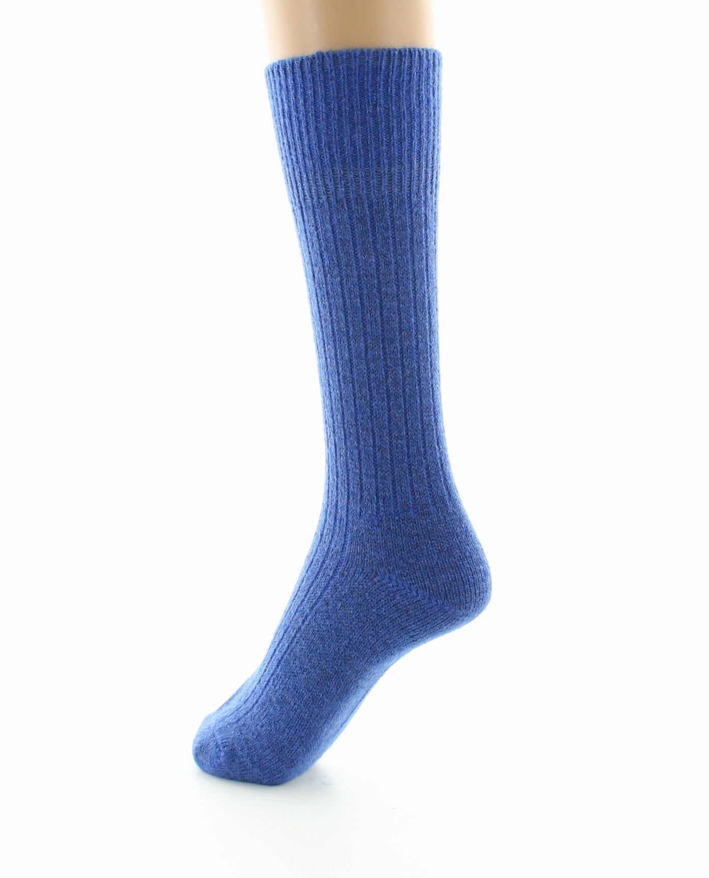 Chaussettes femme laine et acrylique bleu BLEU ROYAL