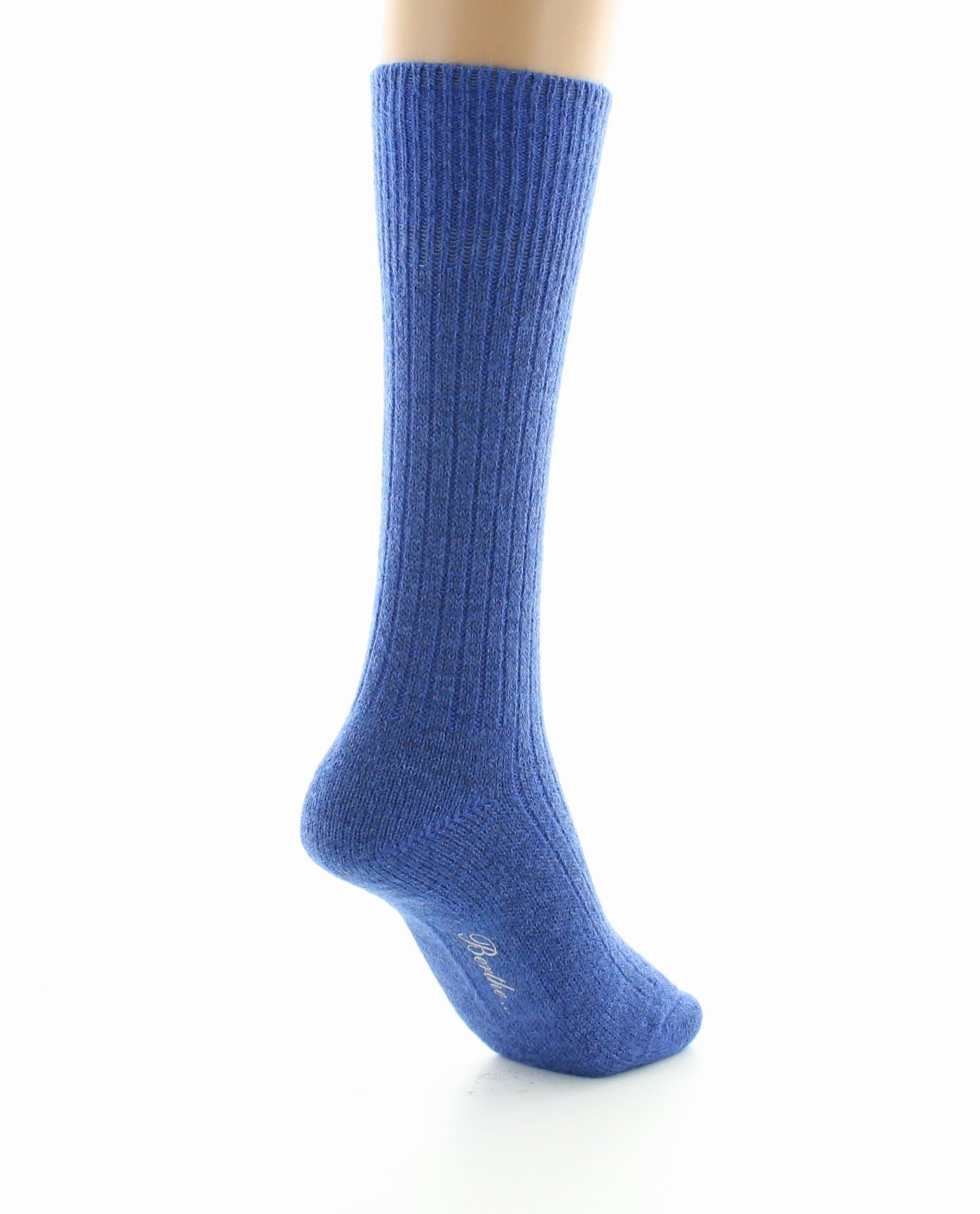 Chaussettes femme laine et acrylique bleu BLEU ROYAL