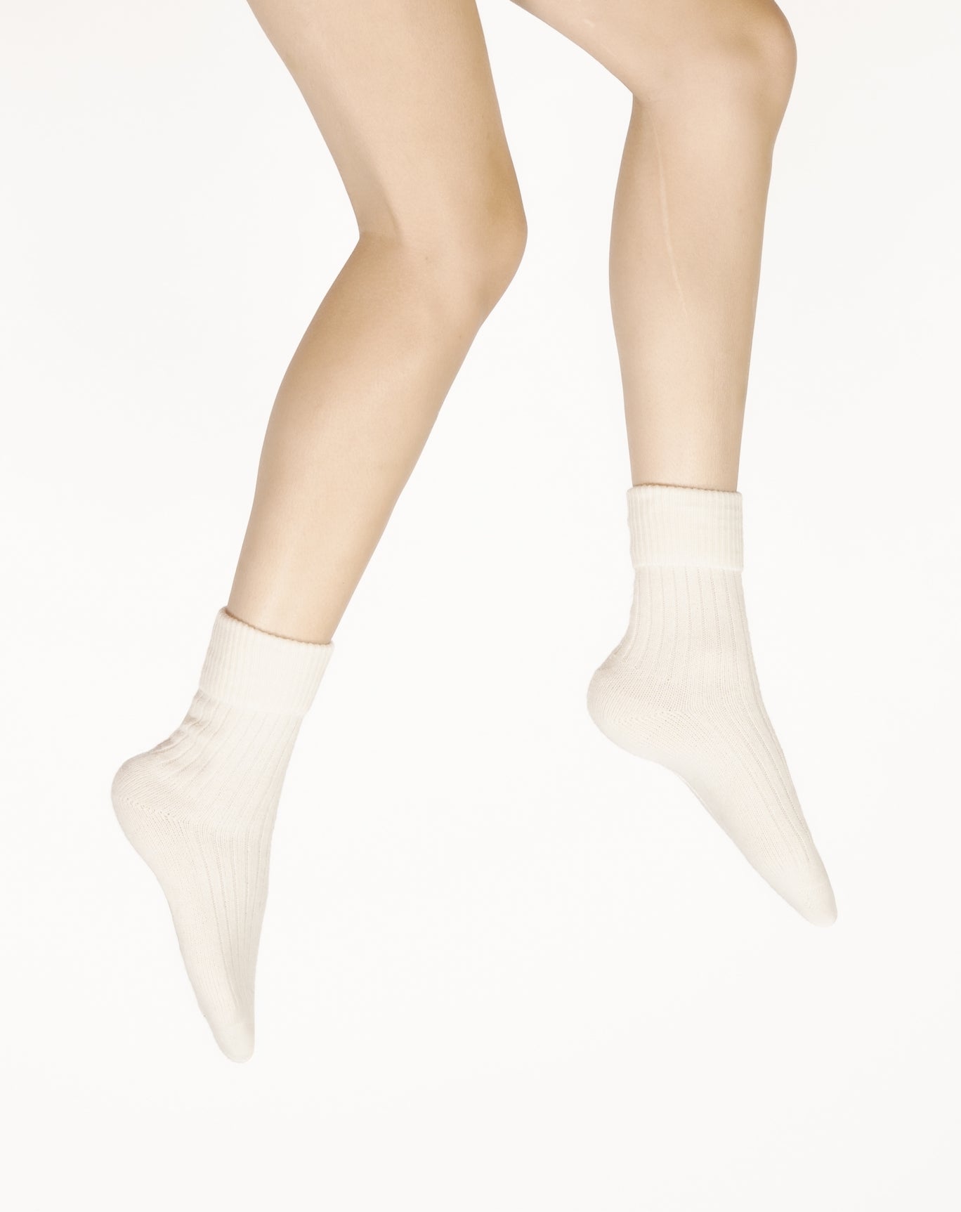 Chaussettes femme laine et acrylique écru ECRU