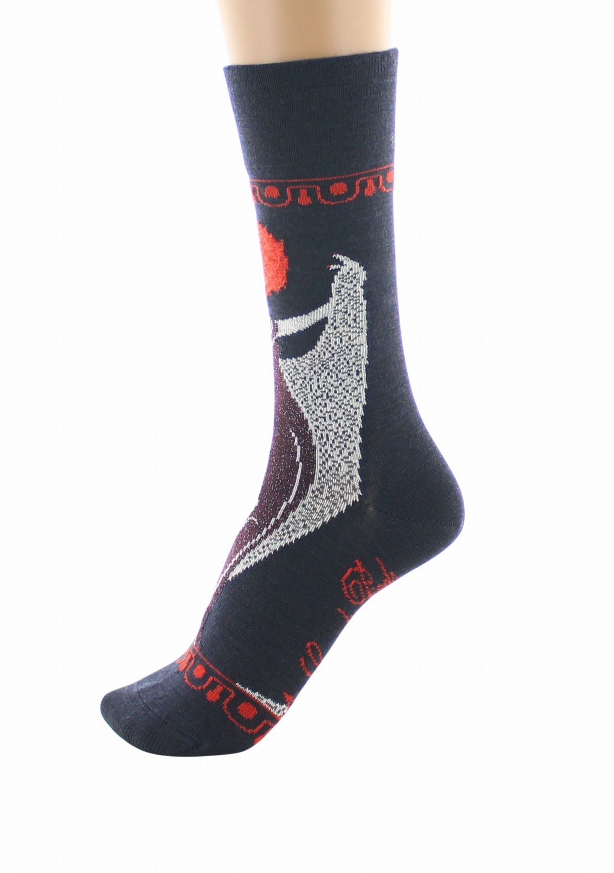 Chaussettes femme laine peignée Berthe La Femme 1900 MARINE