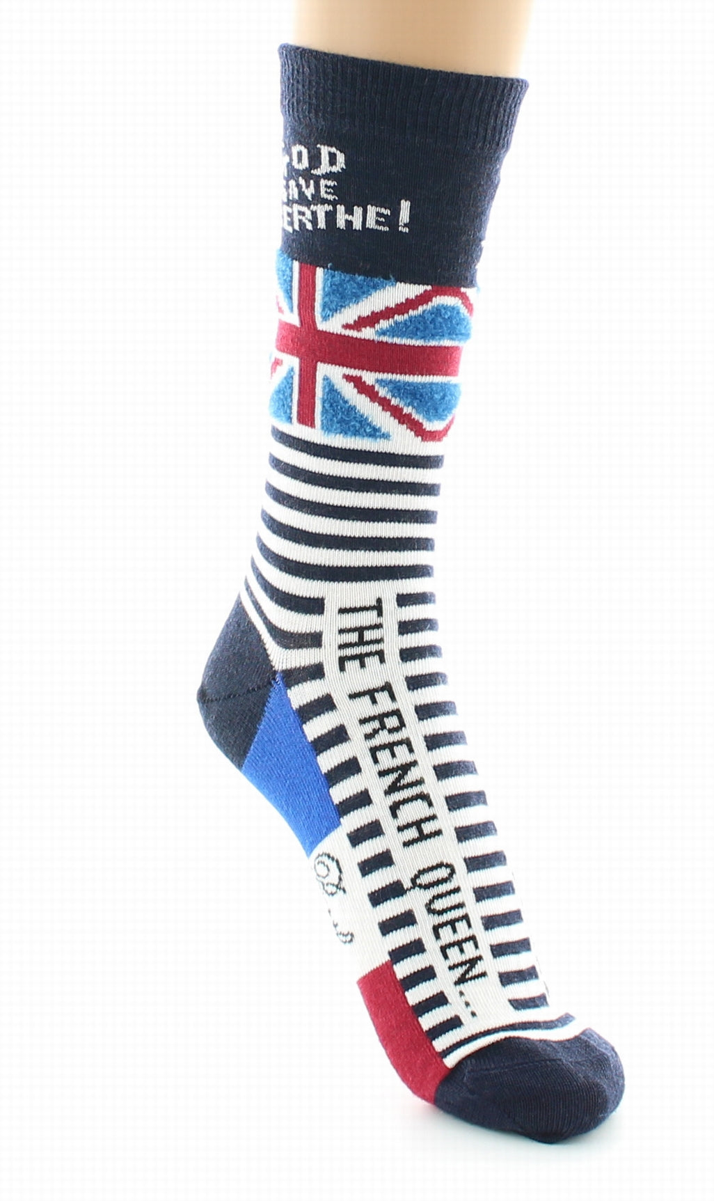 Chaussettes God Save Berthe Marine MARINE-IVOIRE