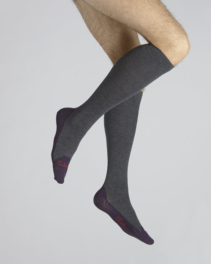 Chaussettes hautes cachemire anthracite ANTHRACITE