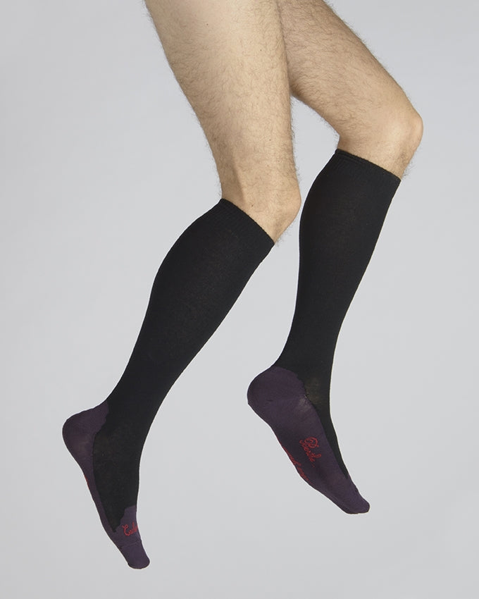 Chaussettes hautes cachemire noir NOIR