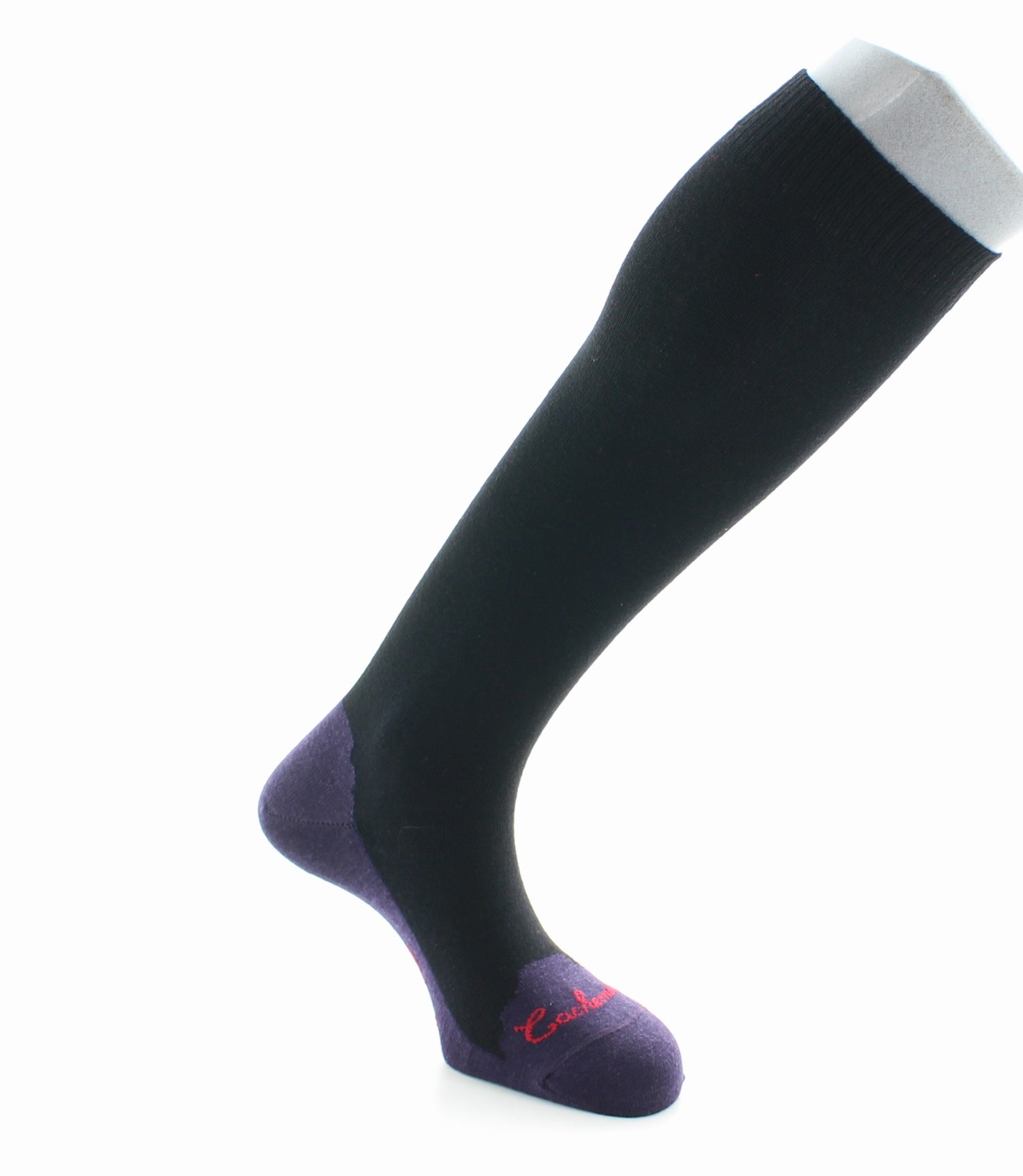 Chaussettes hautes cachemire noir NOIR