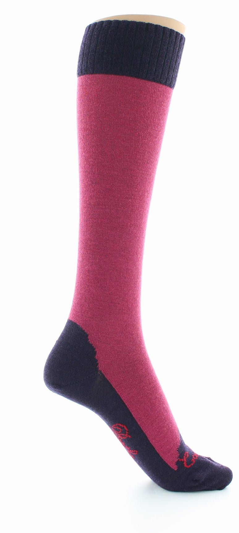 Chaussettes hautes cachemire rose ROSE