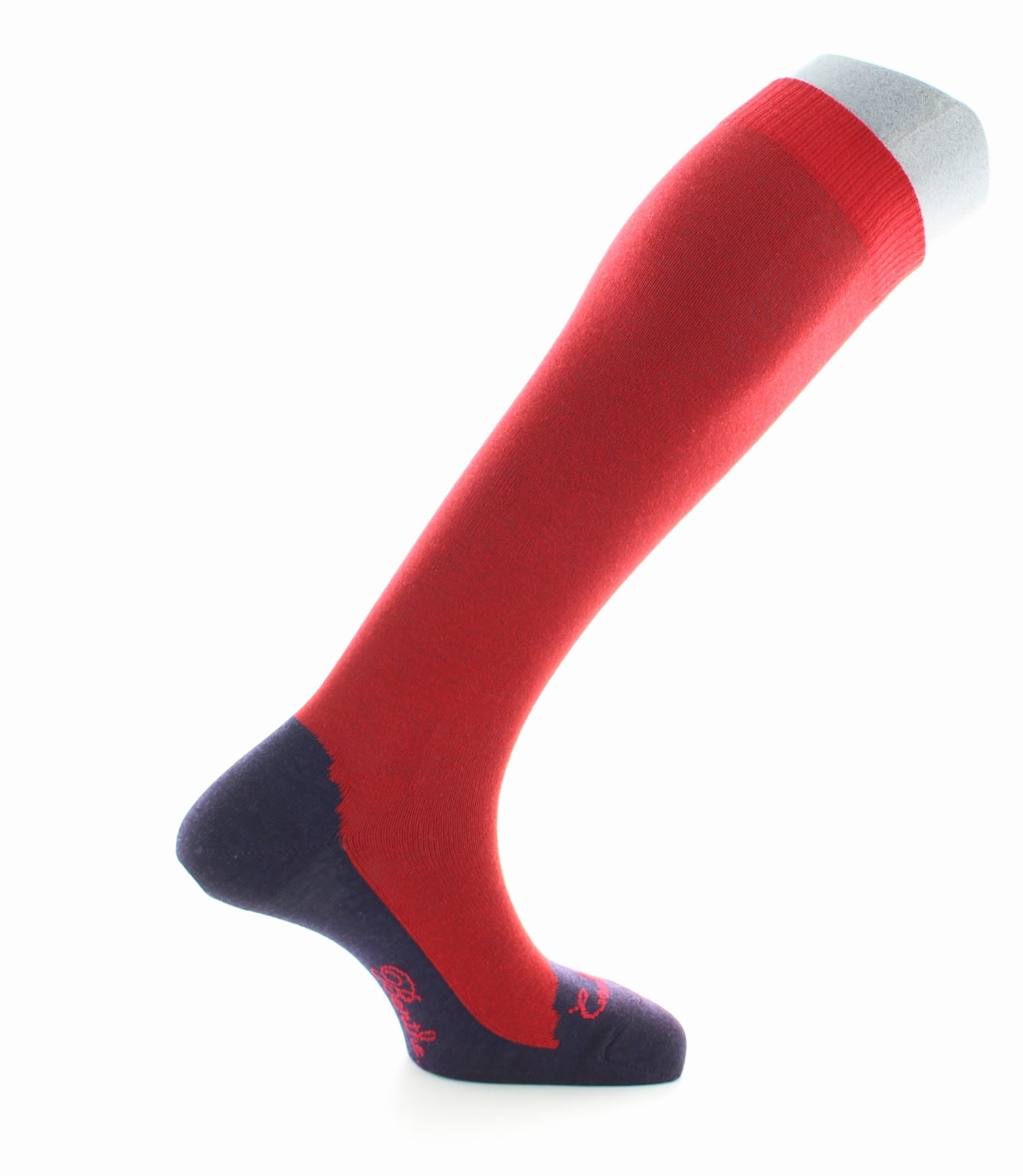 Chaussettes hautes cachemire vulcain ROUGE