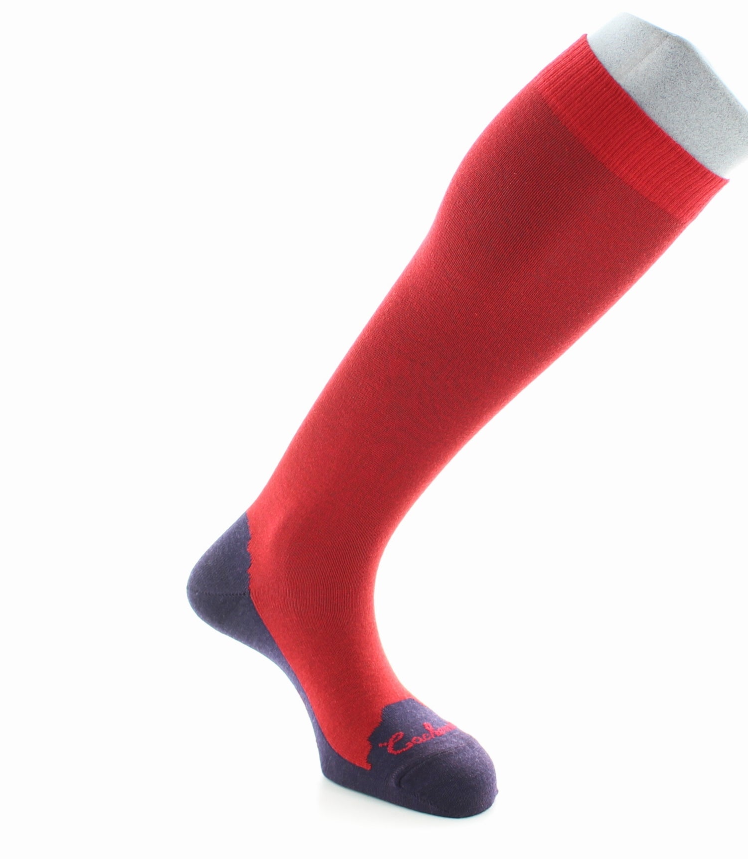 Chaussettes hautes cachemire vulcain ROUGE