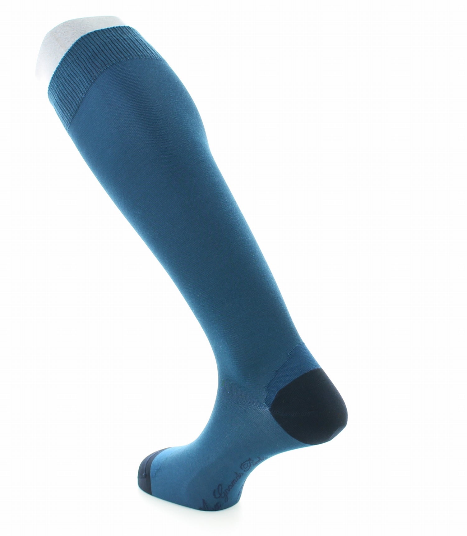 Chaussettes Hautes En Soie Bleu Roi et Marine Briac BLEU