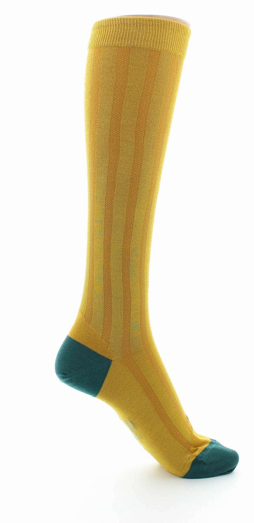 Chaussettes Hautes en Soie Tournesol - Talon et pointe Turquoise TOURNESOL