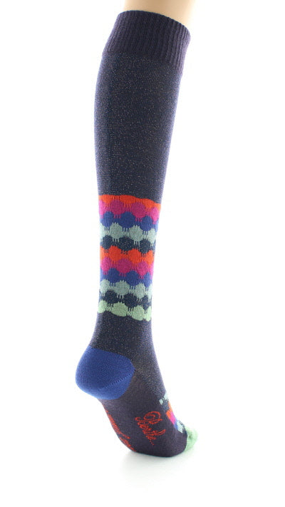 Chaussettes hautes Ondulations Colorées RAISIN