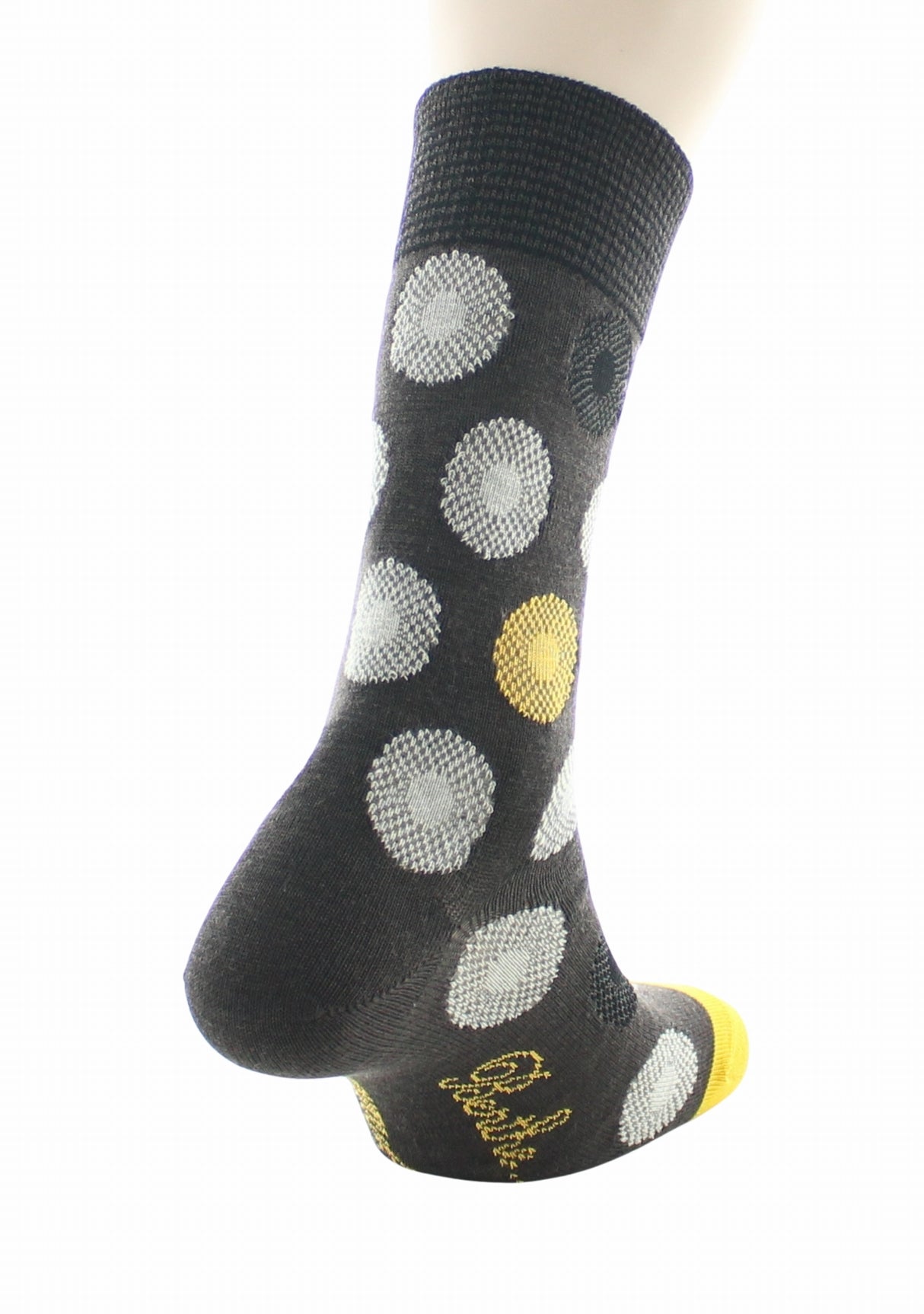 Chaussettes homme laine peignée Berthe Fleurs Graphiques CHOCOLAT