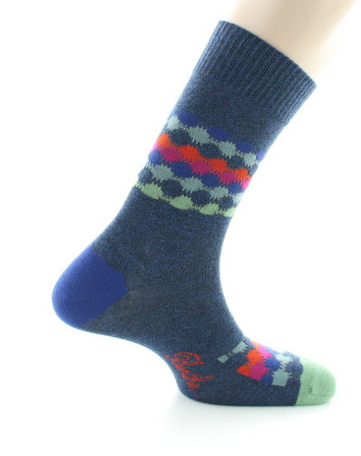 Chaussettes Homme Ondulations Colorées BLEU