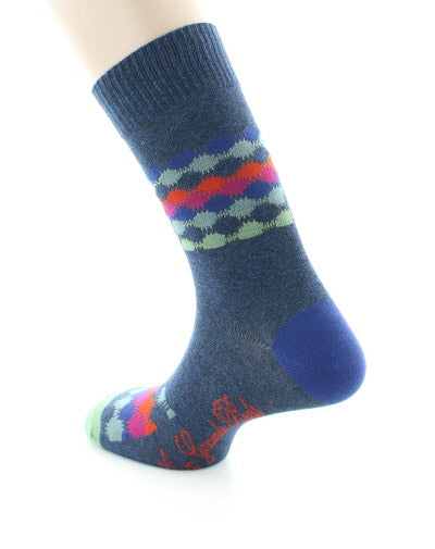 Chaussettes Homme Ondulations Colorées BLEU