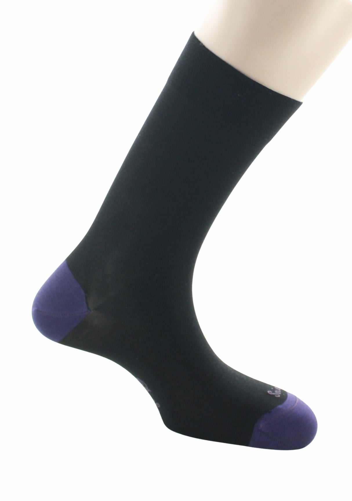 Chaussettes homme soie naturelle Berthe Noir/Vatican NOIR