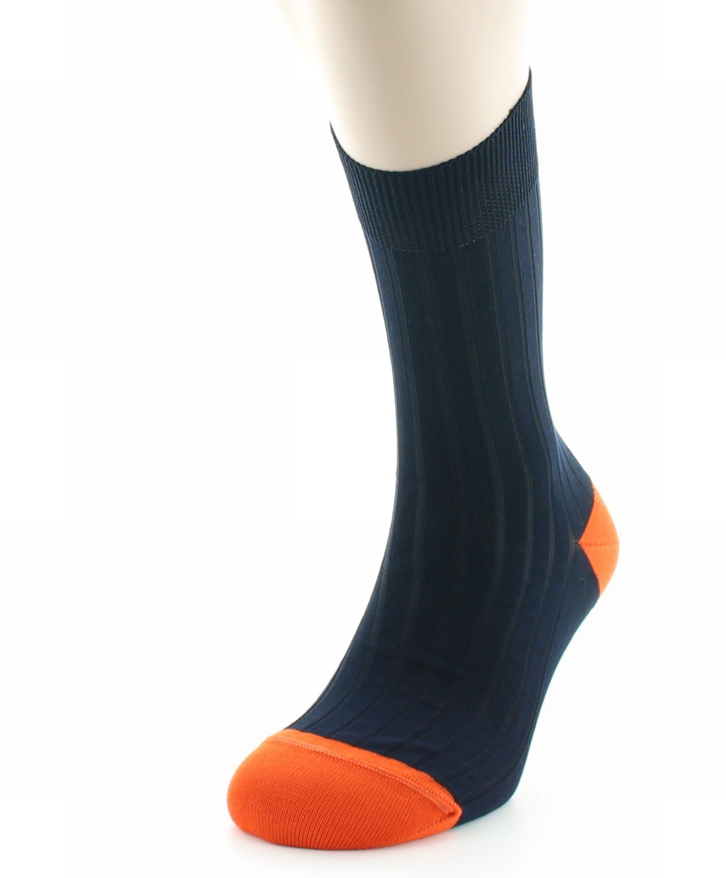 Chaussettes Jean Rochefort Marine / Orange MARINE