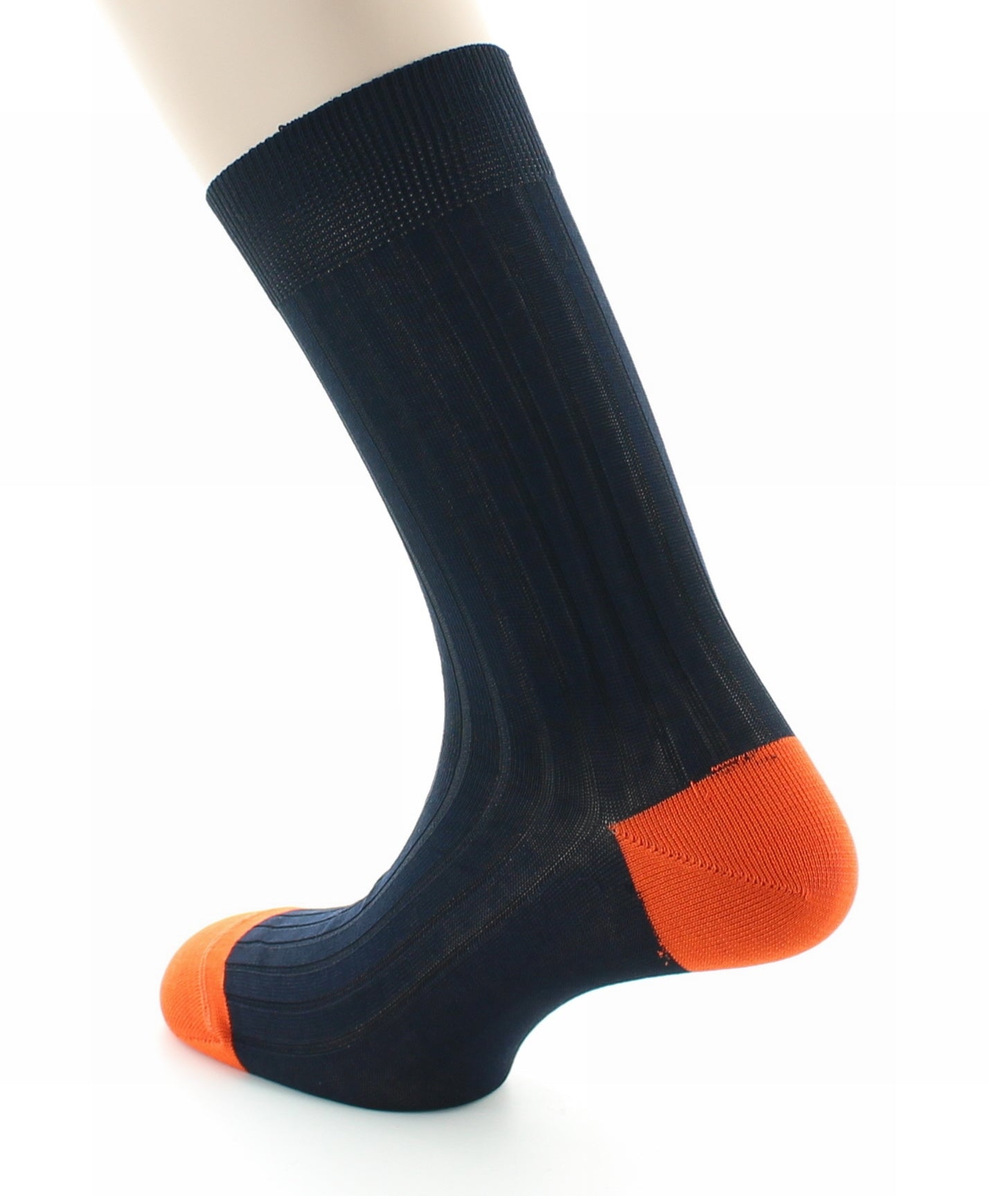 Chaussettes Jean Rochefort Marine / Orange MARINE