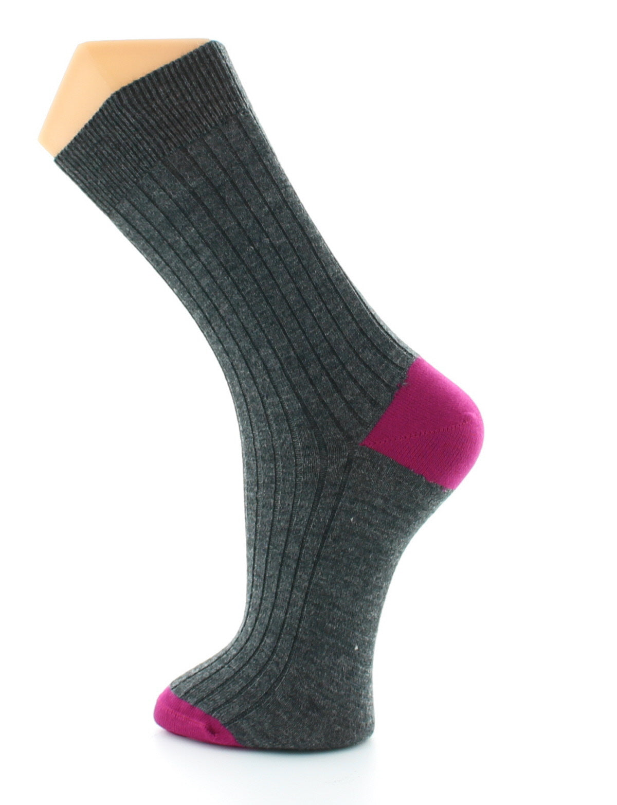 Chaussettes Molière anthracite-fushia ANTHRACITE-FUSHIA
