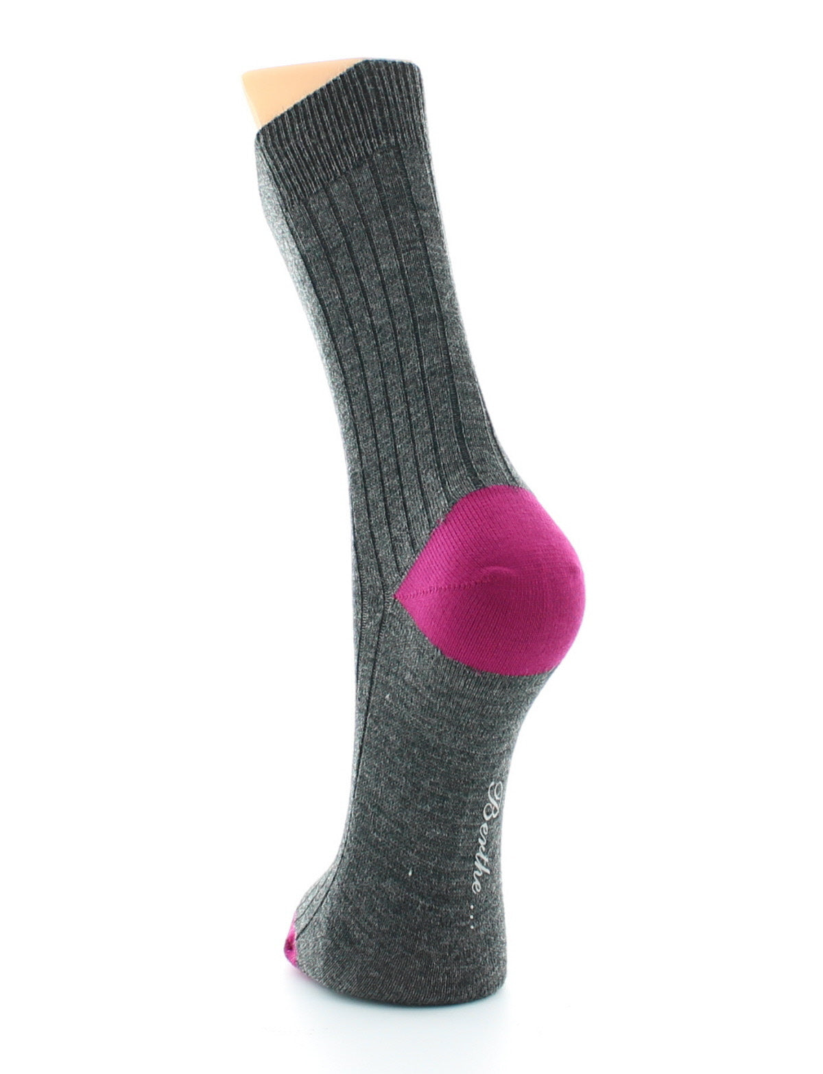 Chaussettes Molière anthracite-fushia ANTHRACITE-FUSHIA