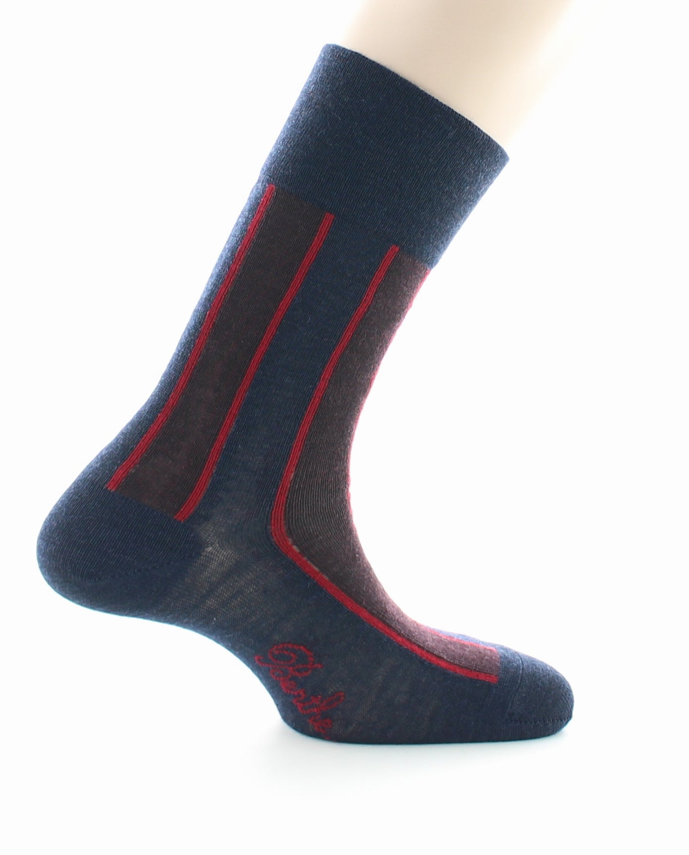 Chaussettes Rayées Rouge Et Bordeaux MARINE